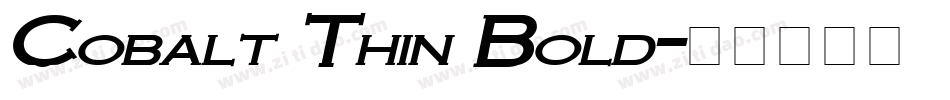 Cobalt Thin Bold字体转换